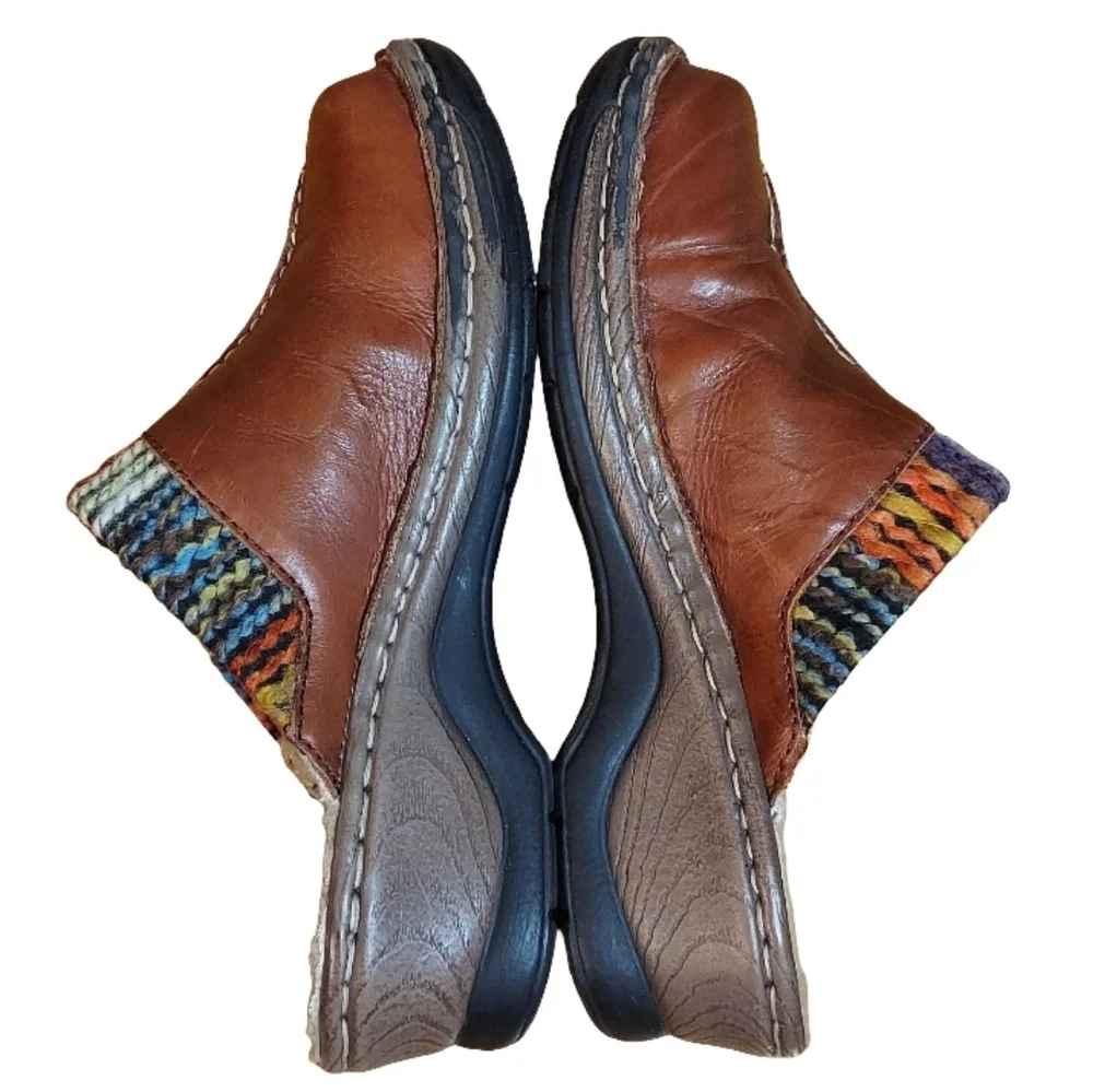 Josef Seibel Leather Catalonia Clog In Color Brandy/Multi - Picture 10 of 16